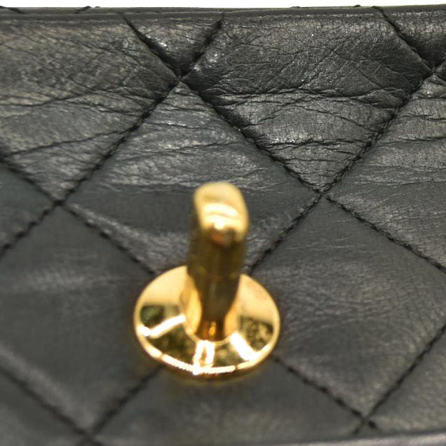 CHANEL Lambskin Quilted Small Double Flap Black 9 Series