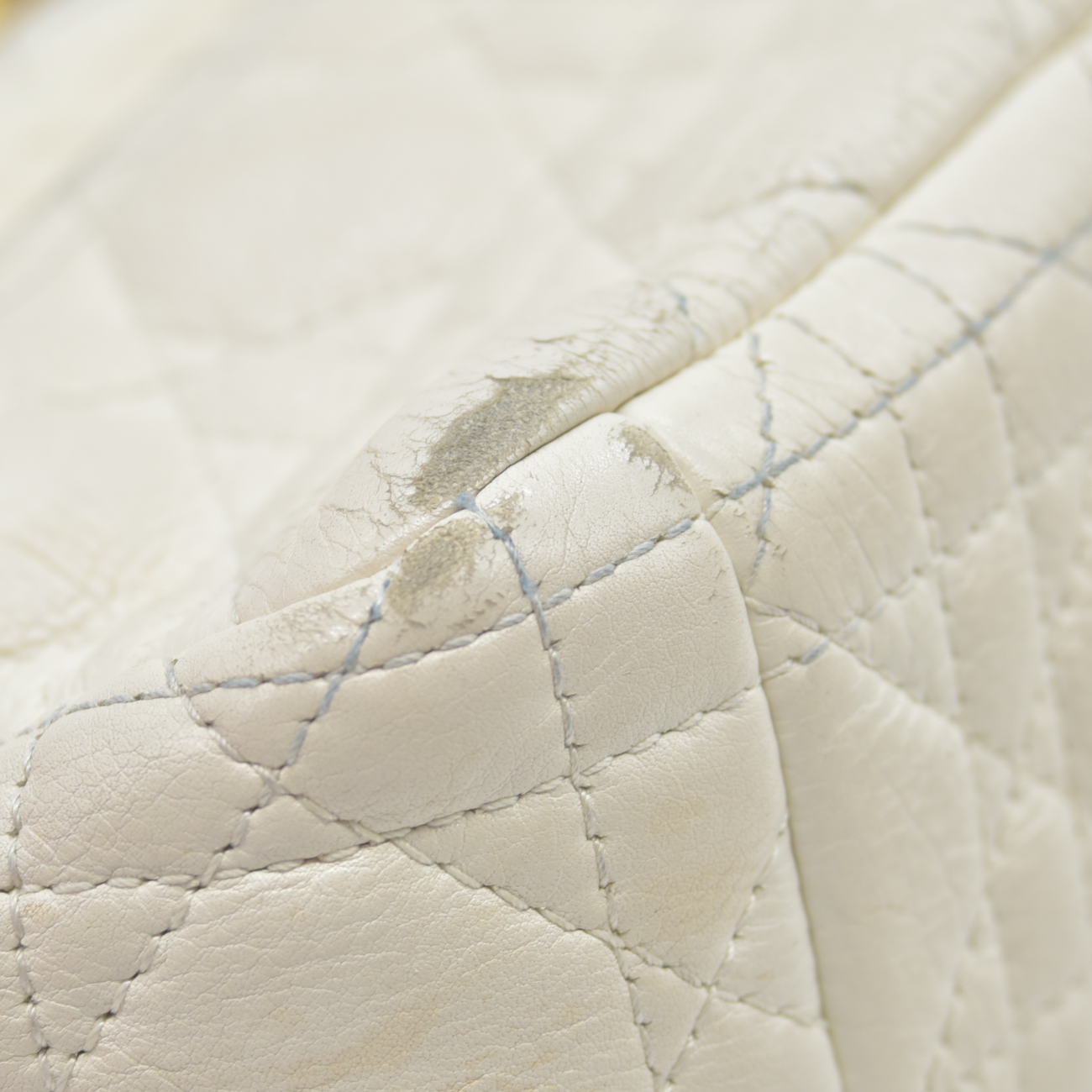 $4400 Christian Dior Lambskin Cannage Small Caro Bag Ivory