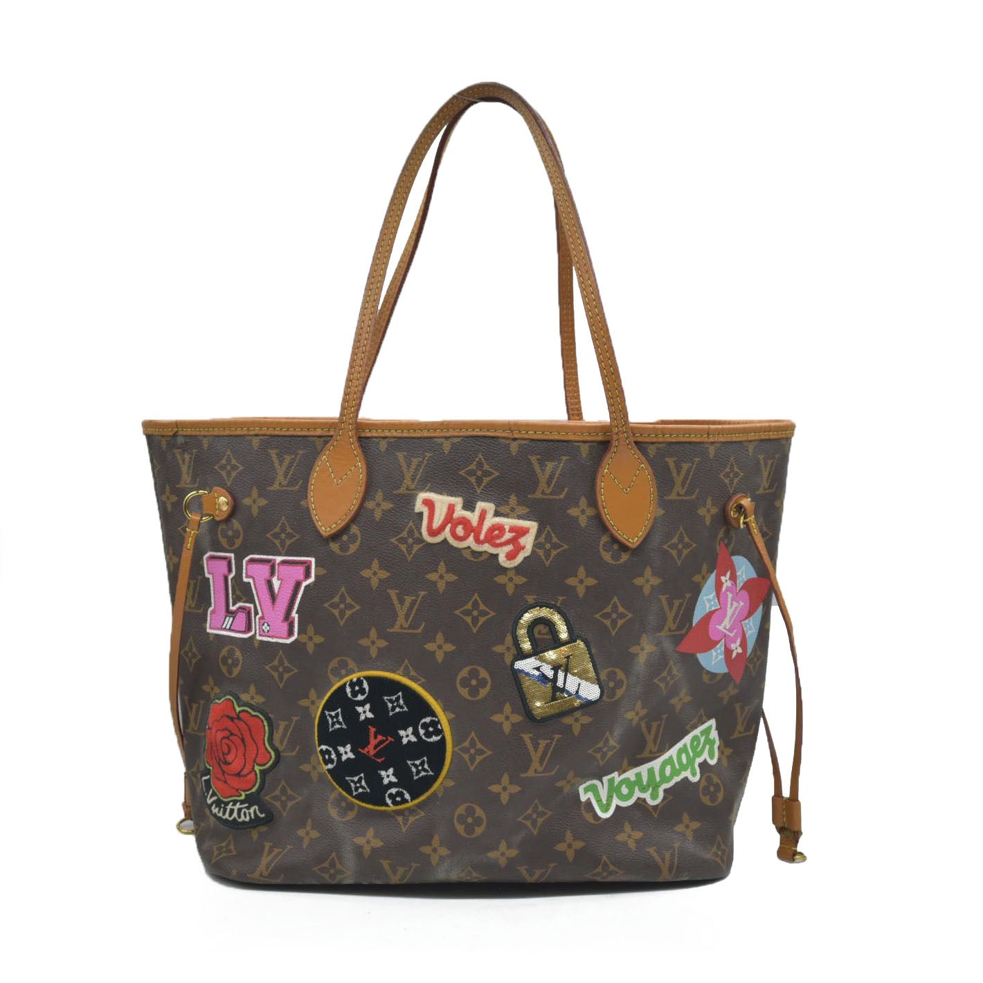 $2490 Louis Vuitton Monogram Travel Stickers Neverfull MM 2018 AR3168