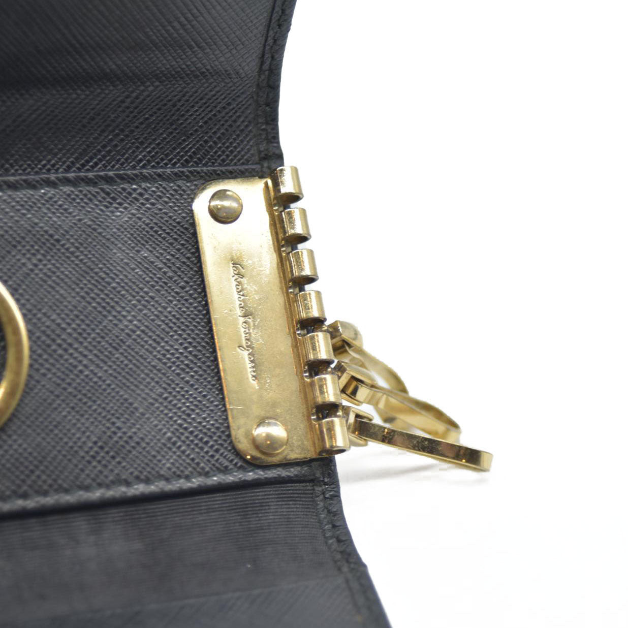 Salvatore Ferragamo $415 Vara Leather 6 Ring Key Case/7BH0091