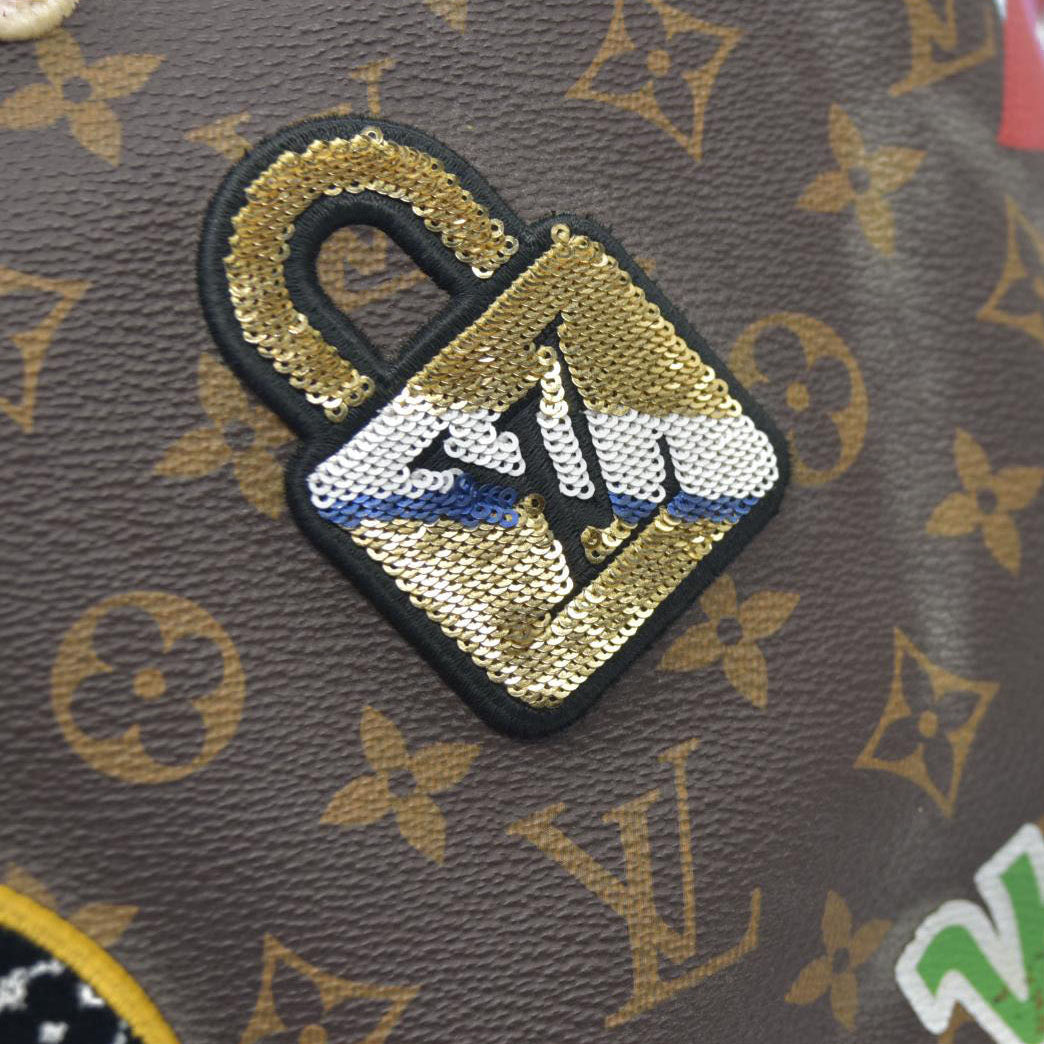 $2490 Louis Vuitton Monogram Travel Stickers Neverfull MM 2018 AR3168