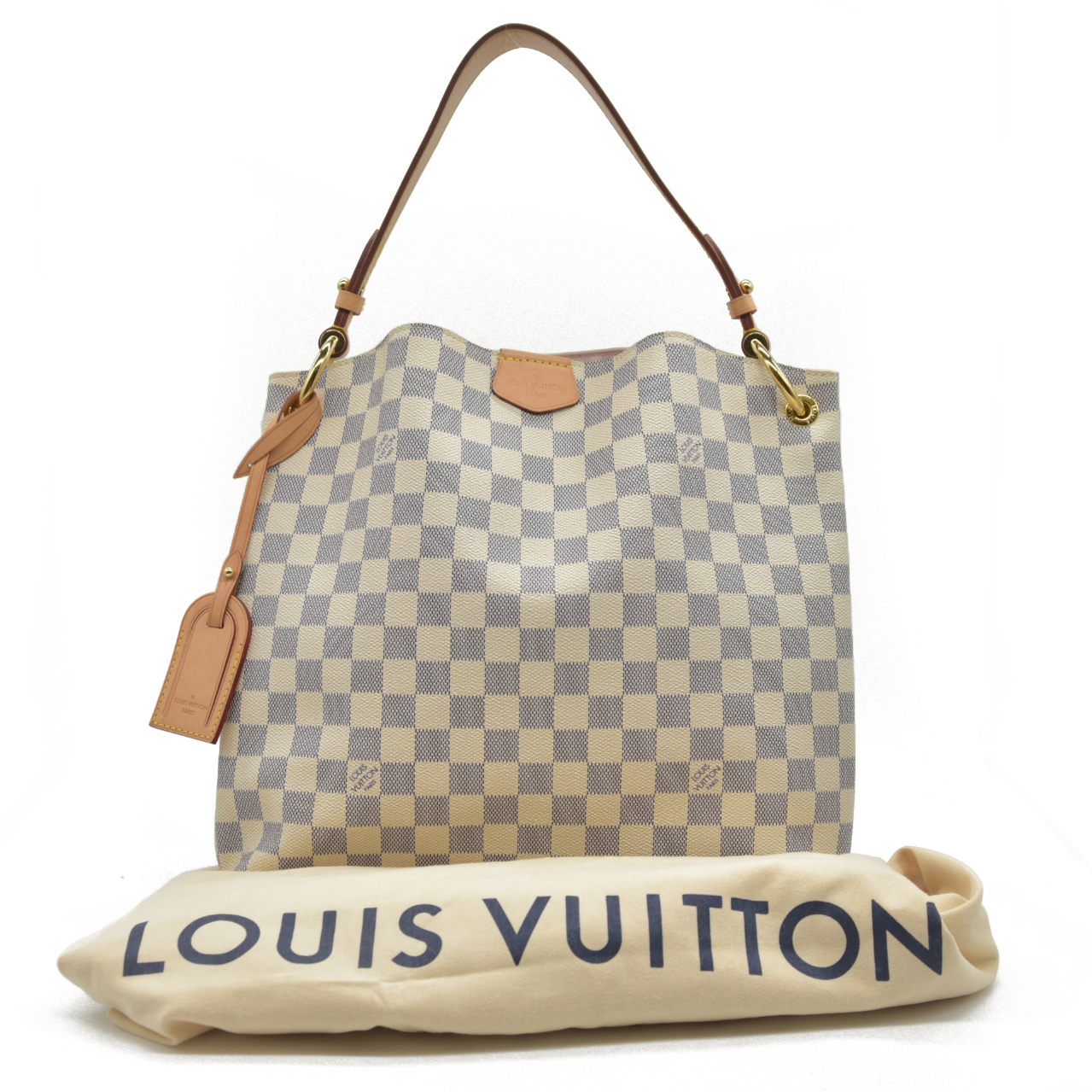 LOUIS VUITTON Damier Azur Graceful PM Tote RI3148