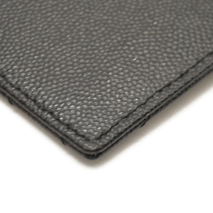 SAINT LAURENT Grain De Poudre Chevron Monogram Large Bill Pouch Black