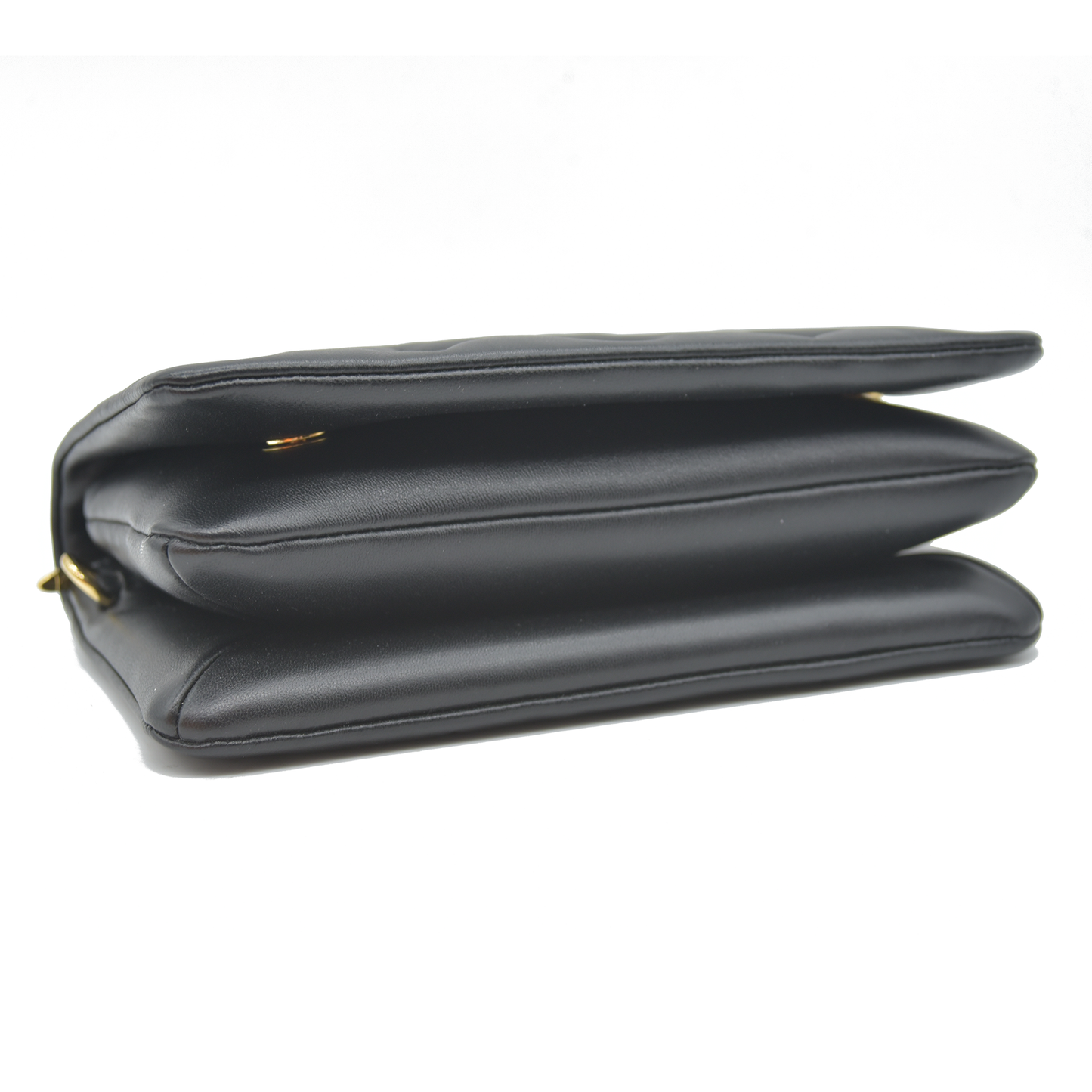 $3150 Louis Vuitton  Lambskin Embossed Monogram Pochette Coussin Black RFID