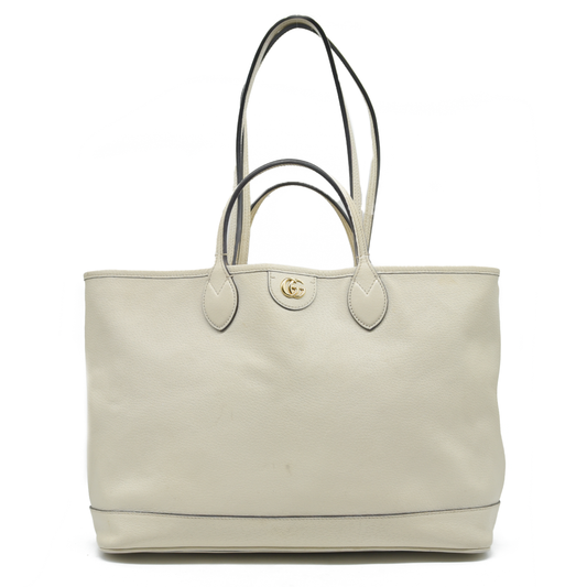 $2250 Gucci Ophidia Medium White Shopper Tote Bag