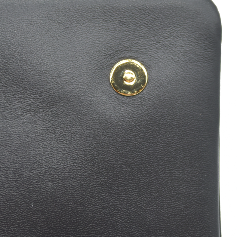 $3150 Louis Vuitton  Lambskin Embossed Monogram Pochette Coussin Black RFID