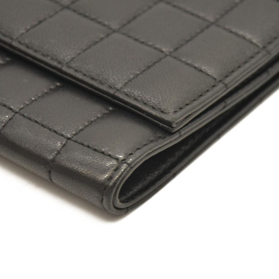 SAINT LAURENT Cassandra Quilted Leather Pouch Black