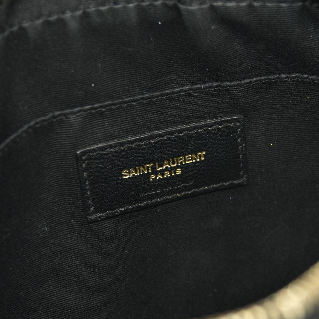 Saint Laurent  Calfskin Matelasse Monogram Lou CameraBag Black