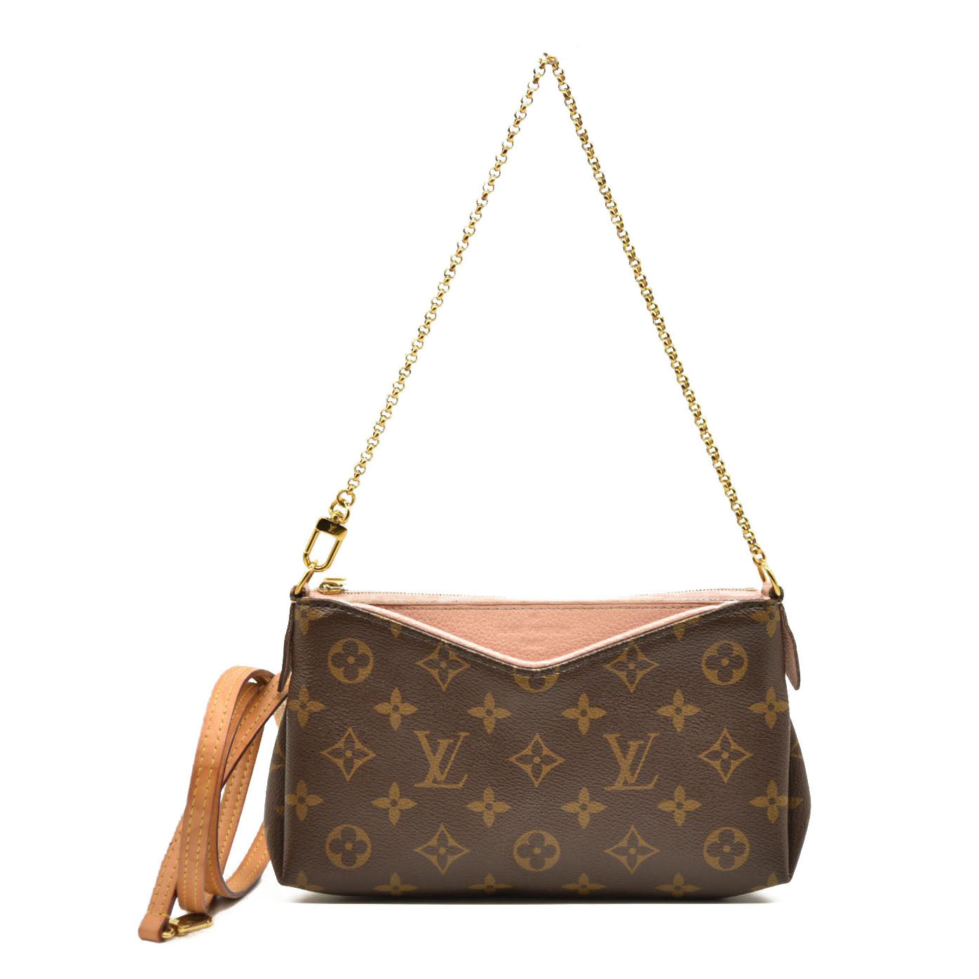 LOUIS VUITTON Pallas Clutch Monogram Rose Poudre GI1167