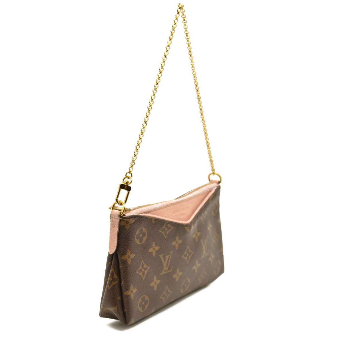 LOUIS VUITTON Pallas Clutch Monogram Rose Poudre GI1167