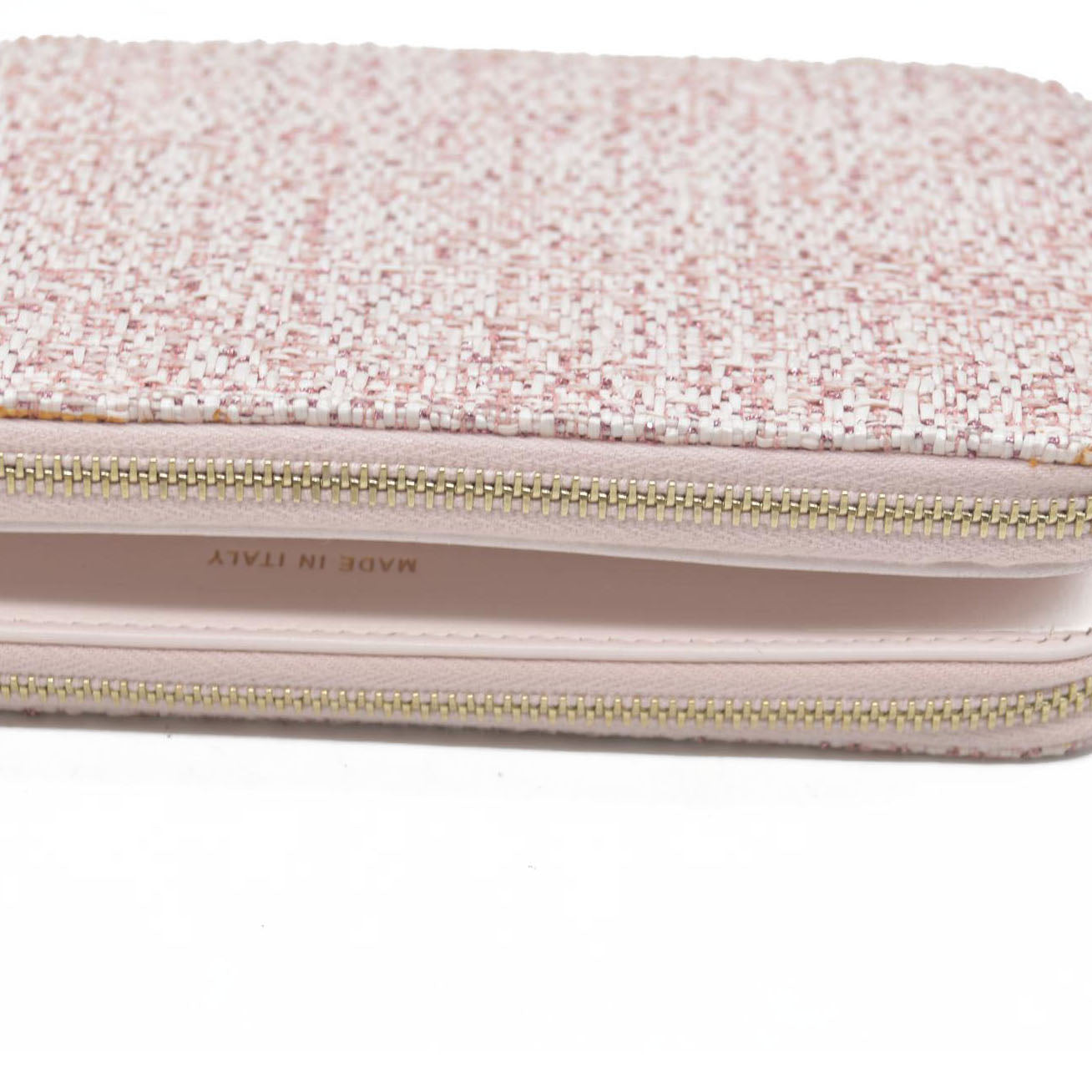 $4500 Chanel  Canvas Small Deauville Clutch With Chain Pink