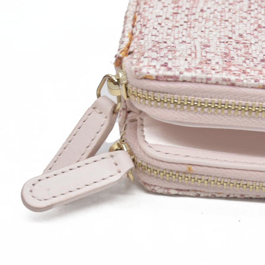 $4500 Chanel  Canvas Small Deauville Clutch With Chain Pink