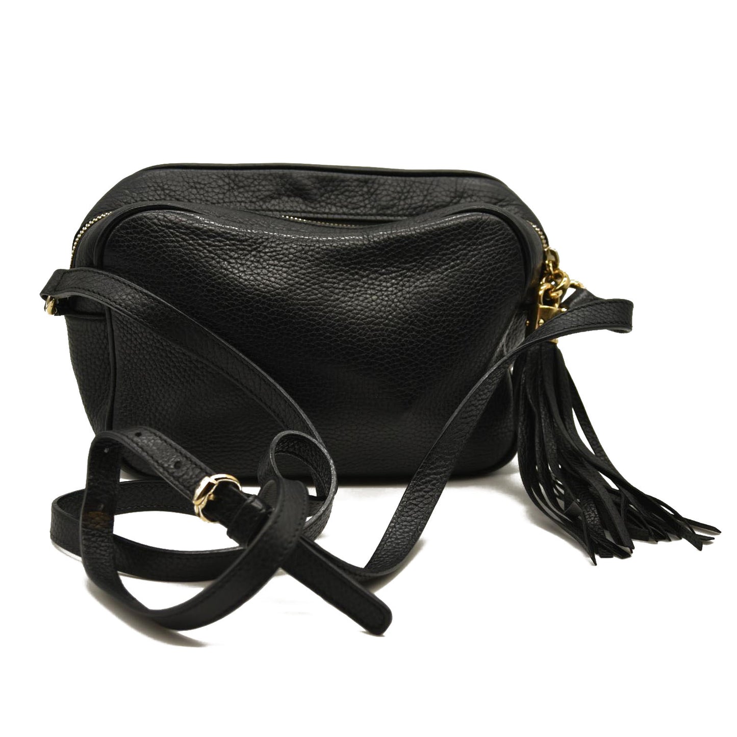 GUCCI  Pebbled Calfskin Small Soho Disco Bag Black