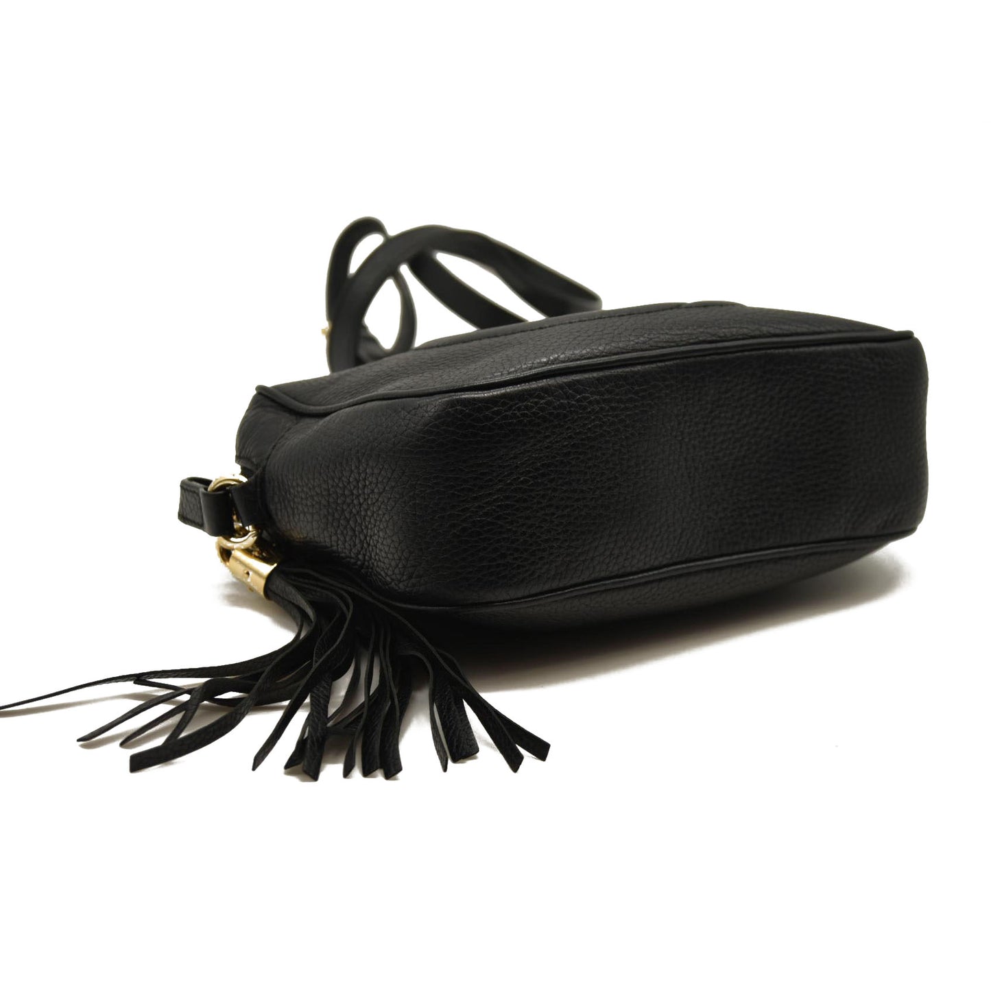 GUCCI  Pebbled Calfskin Small Soho Disco Bag Black