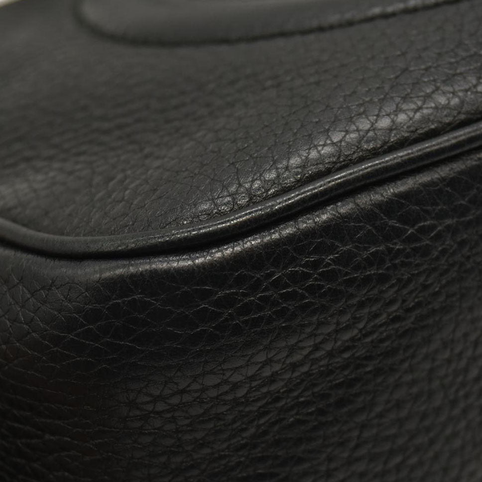 GUCCI  Pebbled Calfskin Small Soho Disco Bag Black