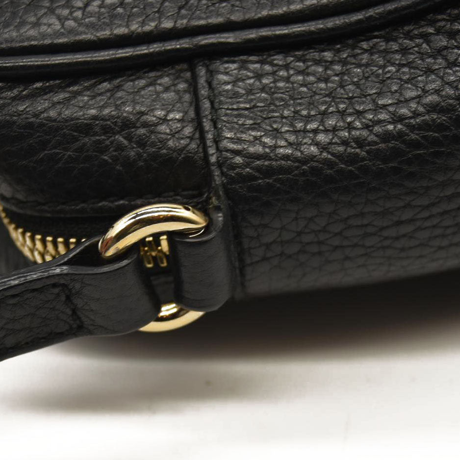 GUCCI  Pebbled Calfskin Small Soho Disco Bag Black