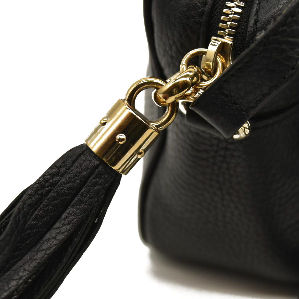 GUCCI  Pebbled Calfskin Small Soho Disco Bag Black