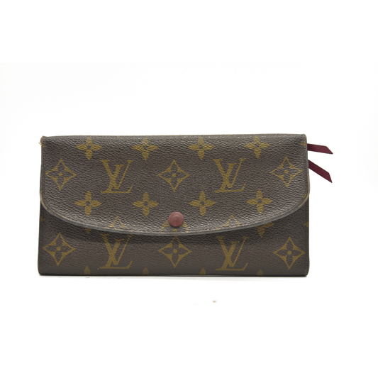 Louis Vuitton Monogram Emilie Wallet Fuchsia TA0196