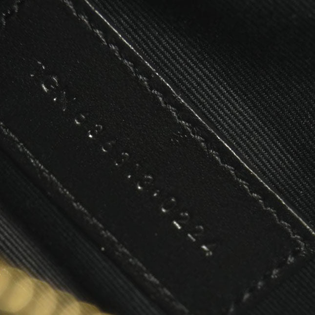 SAINT LAURENT Grain De Poudre Chevron Monogram Large Bill Pouch Black