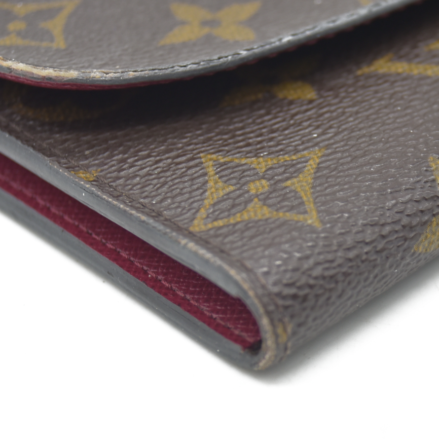 Louis Vuitton Monogram Emilie Wallet Fuchsia TA0196