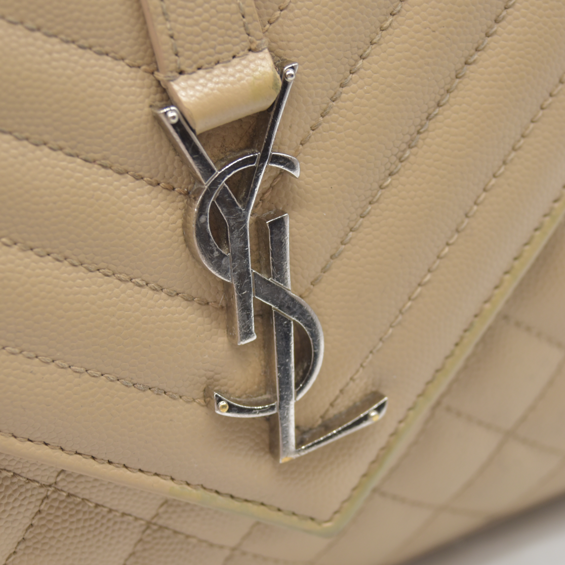 $3150 Saint Laurent Leather Envelope Mixed Matelasse Shoulder Bag YSL