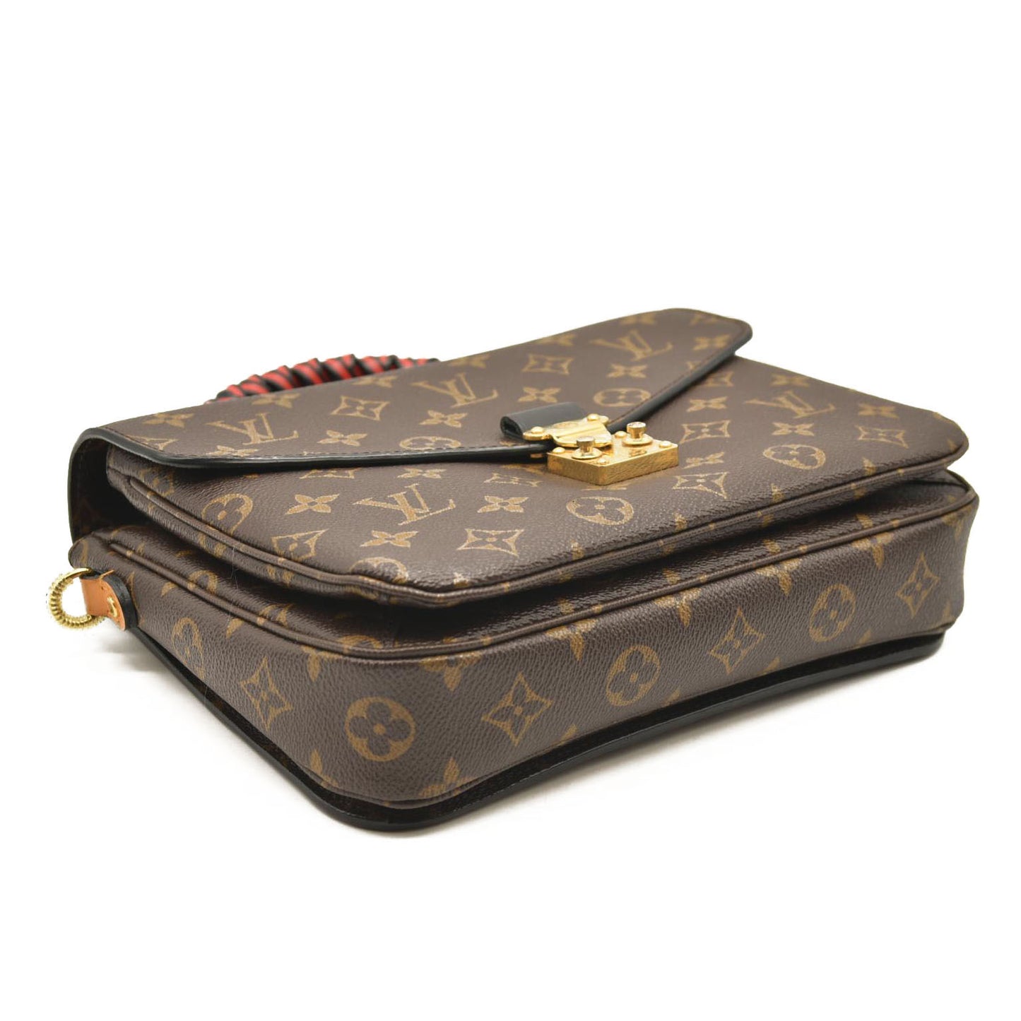 LOUIS VUITTON Monogram Braided Pochette Metis Coquelicot DU3178