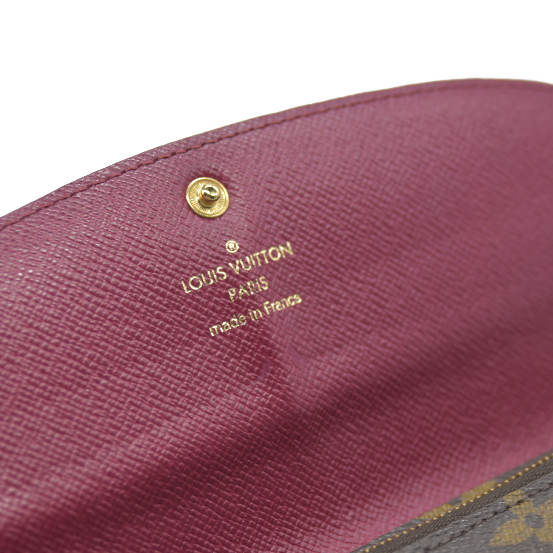 Louis Vuitton Monogram Emilie Wallet Fuchsia TA0196