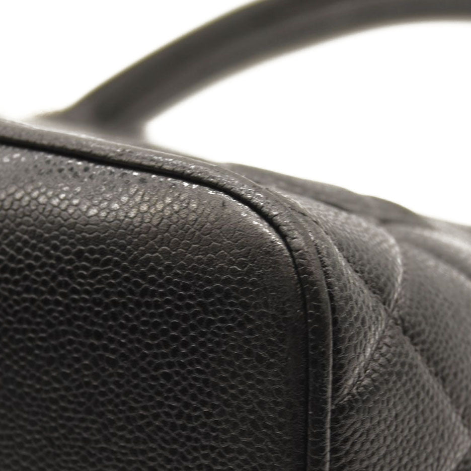 CHANEL Caviar Quilted Medallion Tote Black