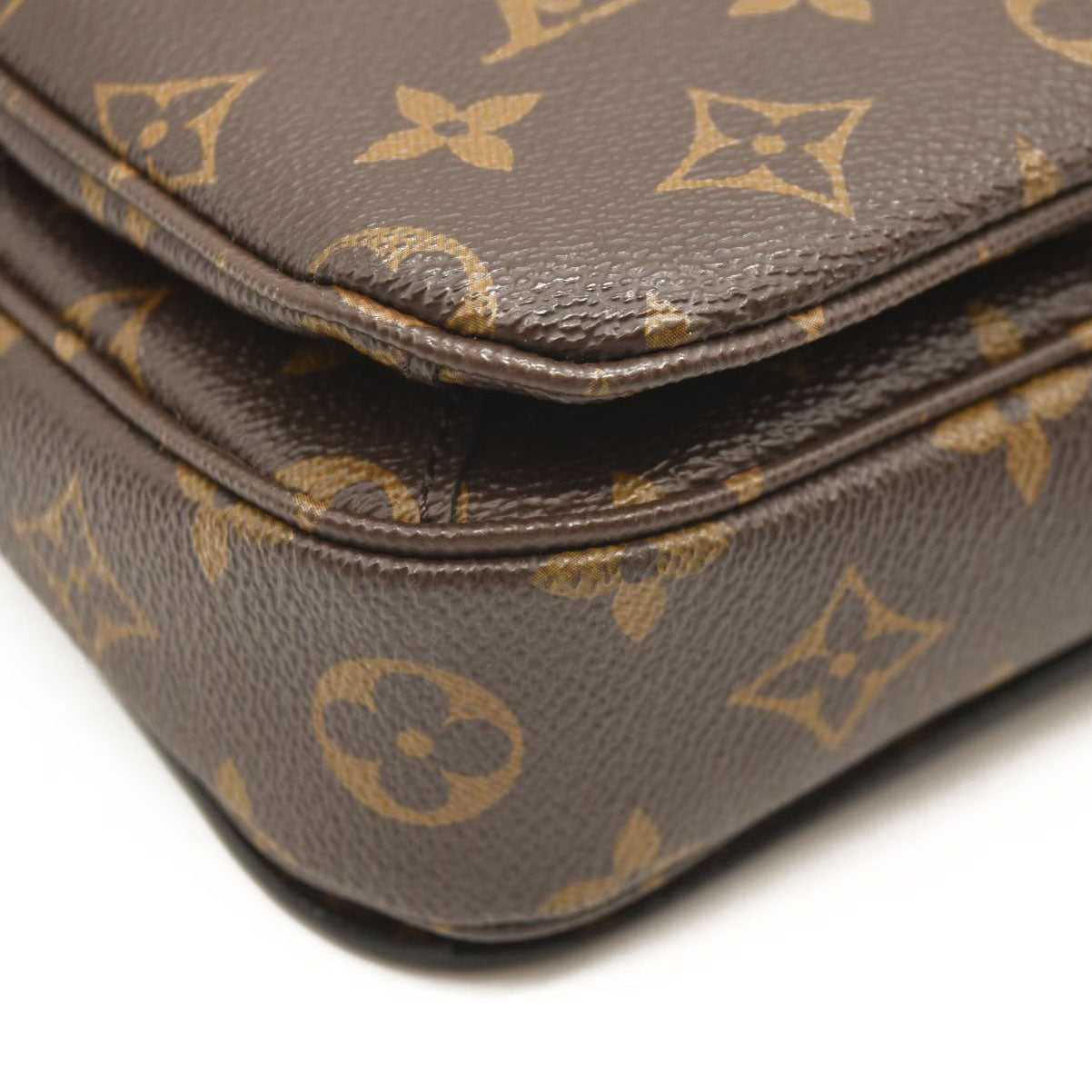 LOUIS VUITTON Monogram Braided Pochette Metis Coquelicot DU3178