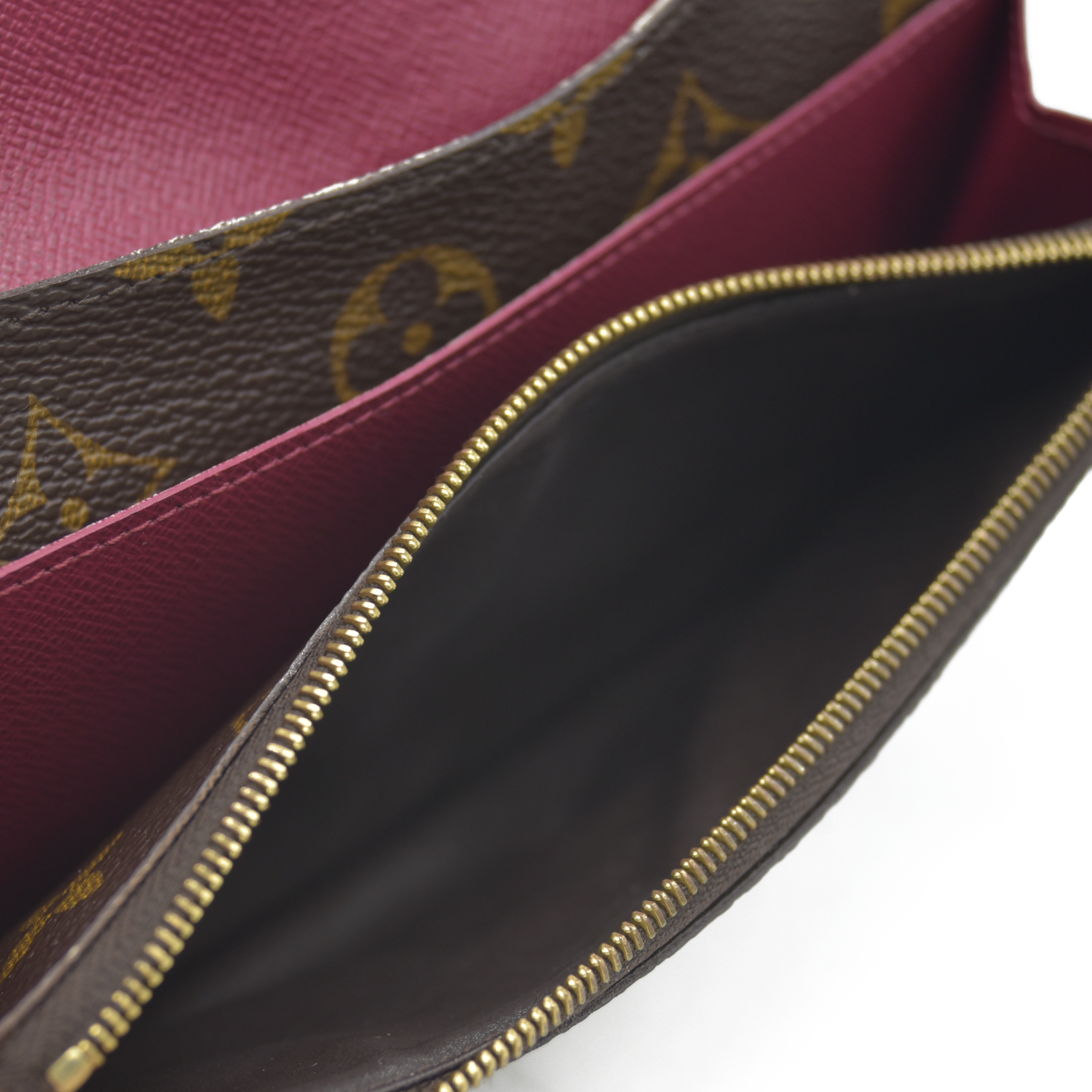 Louis Vuitton Monogram Emilie Wallet Fuchsia TA0196