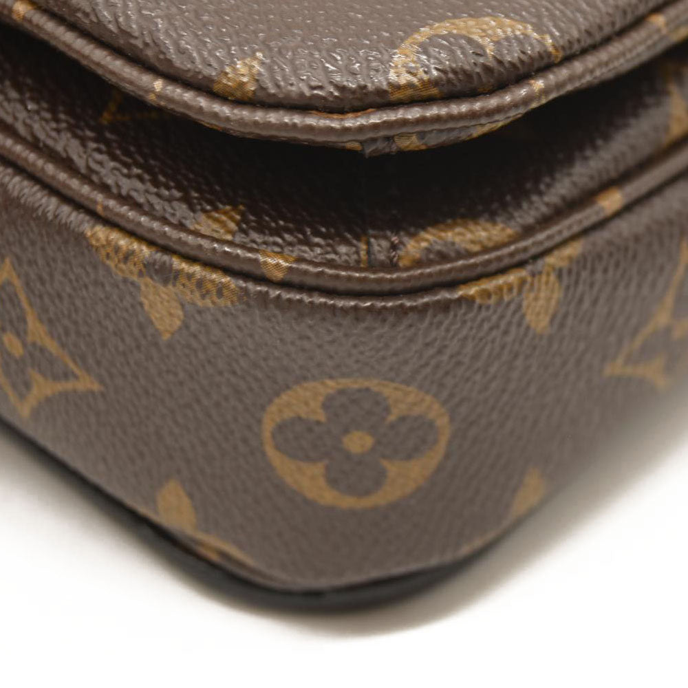 LOUIS VUITTON Monogram Braided Pochette Metis Coquelicot DU3178