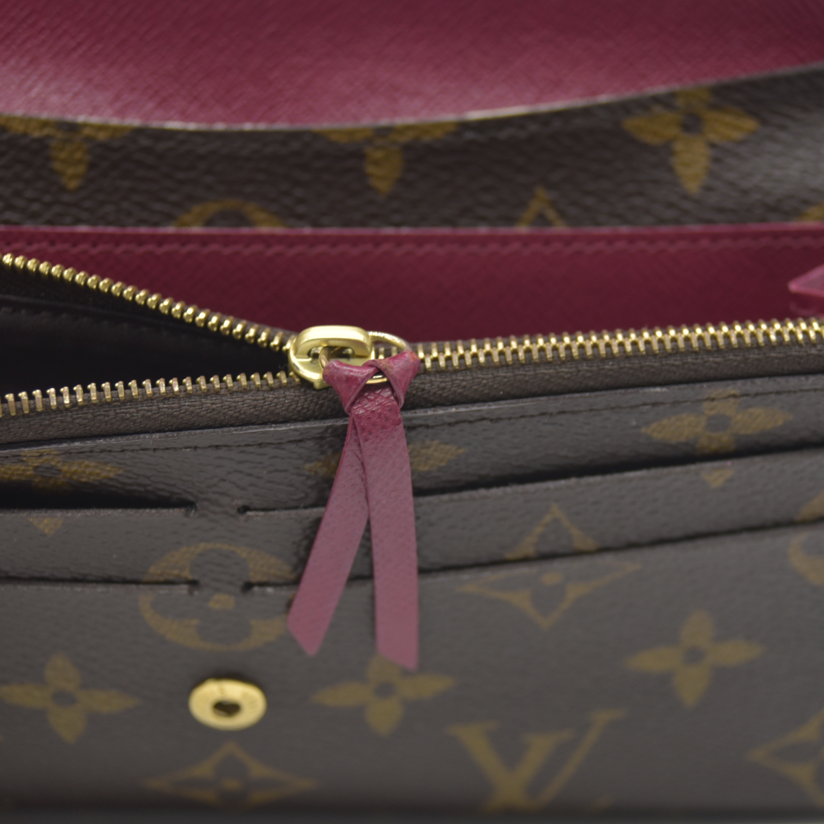 Louis Vuitton Monogram Emilie Wallet Fuchsia TA0196