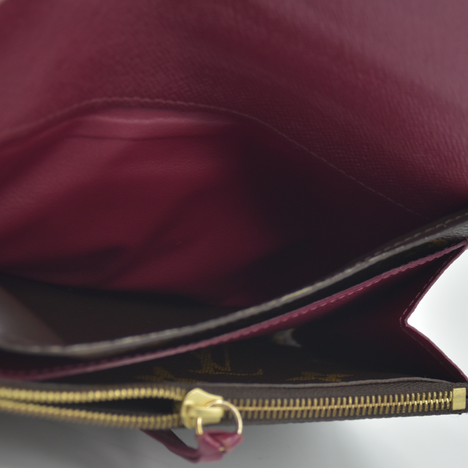 Louis Vuitton Monogram Emilie Wallet Fuchsia TA0196