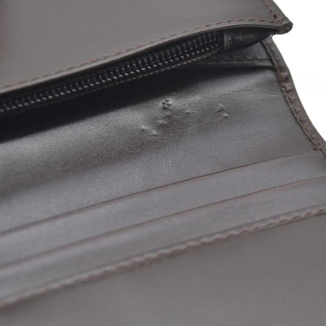 Salvatore Ferragamo Gancini  $795 Leather Long Bifold Wallet Brown/7BH0196