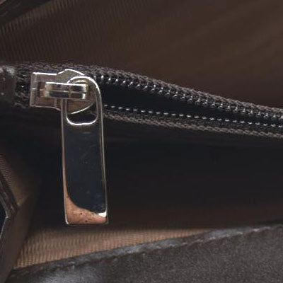 Salvatore Ferragamo Gancini  $795 Leather Long Bifold Wallet Brown/7BH0196