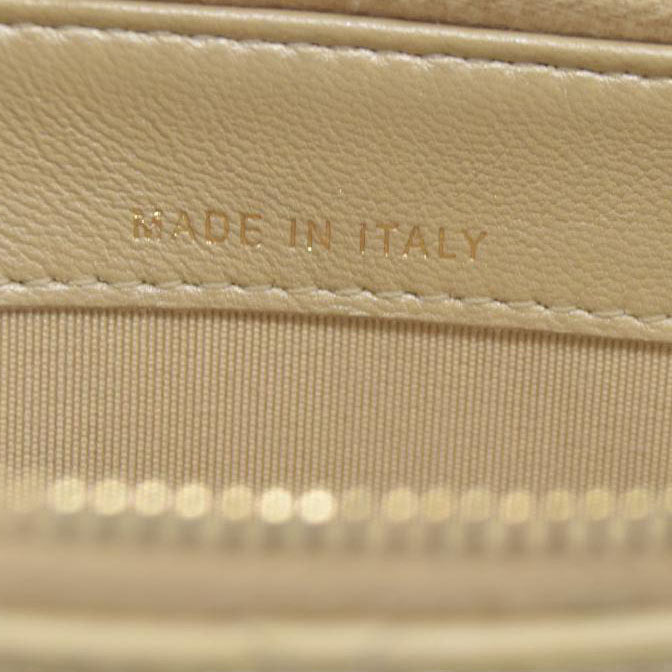 $4950 Chanel  Canvas Small Deauville Clutch Beige With Pearl Chain