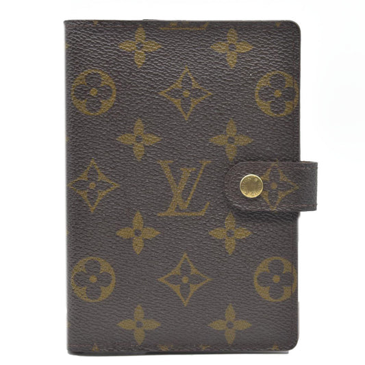 $505 Louis Vuitton Monogram Agenda PM Notebook Cover Brown CA1919