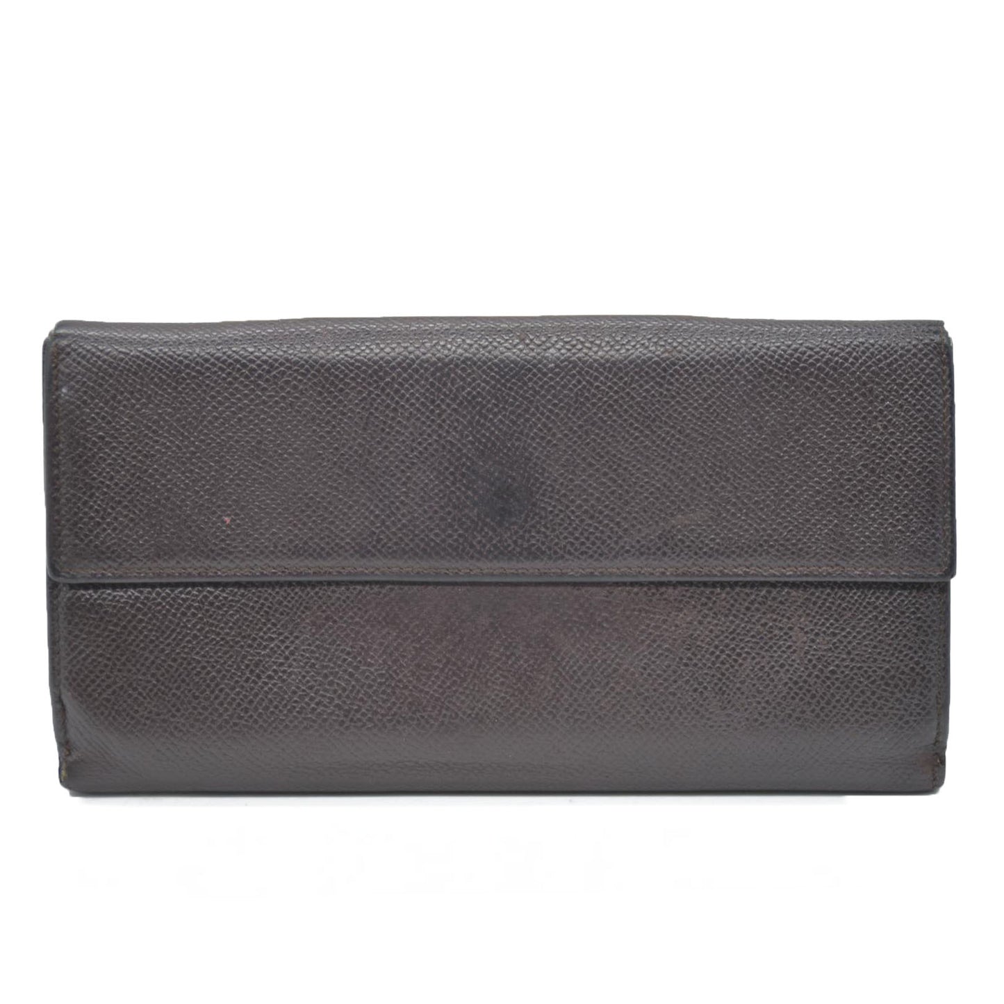 BVLGARI $640 Classico Leather Bifold Long Wallet Brown/7BH0176