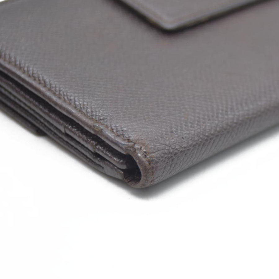 BVLGARI $640 Classico Leather Bifold Long Wallet Brown/7BH0176