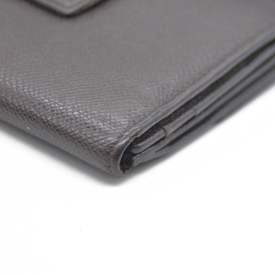 BVLGARI $640 Classico Leather Bifold Long Wallet Brown/7BH0176