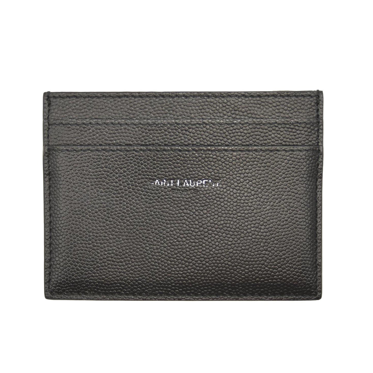 SAINT LAURENT Calfskin Card Case Black