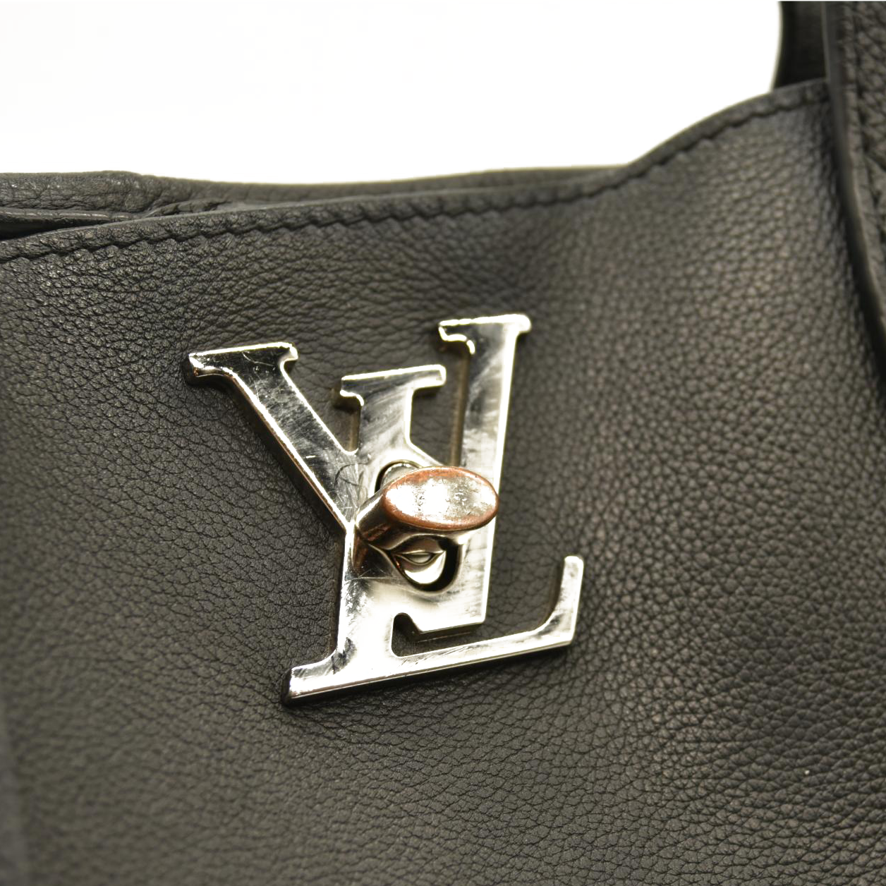 Louis Vuitton  Calfskin Lockme Go Tote Black  FL4158