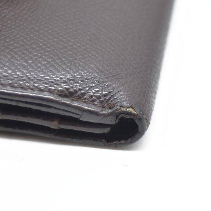 BVLGARI $640 Classico Leather Bifold Long Wallet Brown/7BH0176