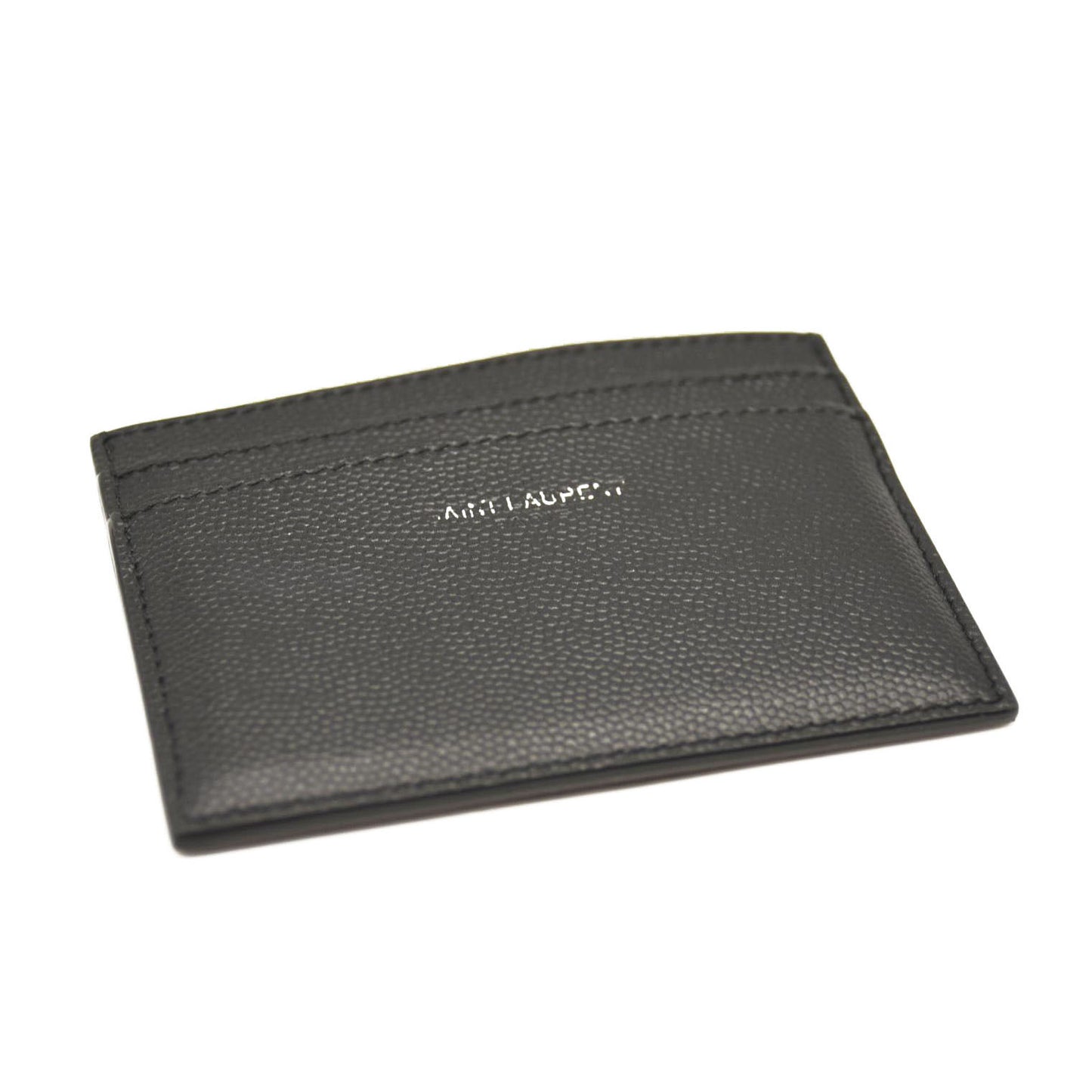 SAINT LAURENT Calfskin Card Case Black