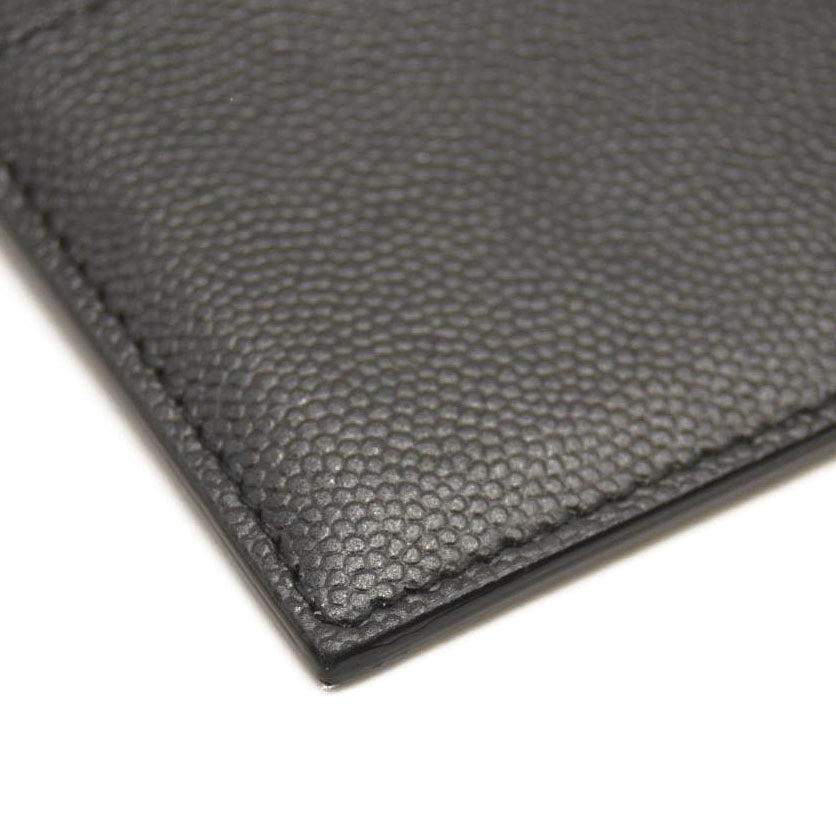 SAINT LAURENT Calfskin Card Case Black