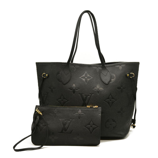 LOUIS VUITTON  Empreinte Monogram Giant Neverfull MM Black RFID