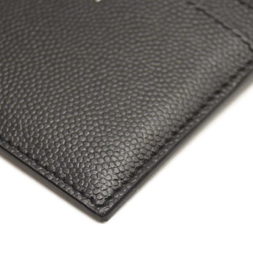 SAINT LAURENT Calfskin Card Case Black