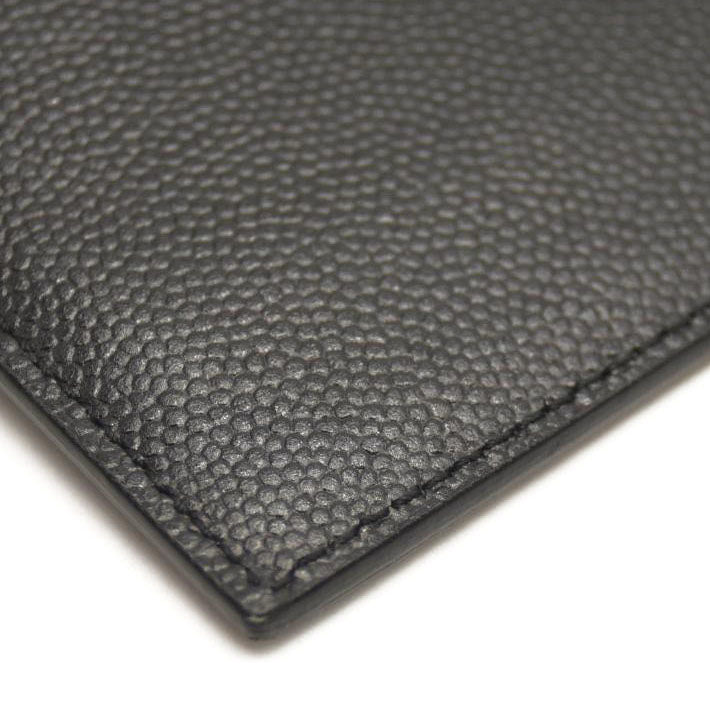 SAINT LAURENT Calfskin Card Case Black