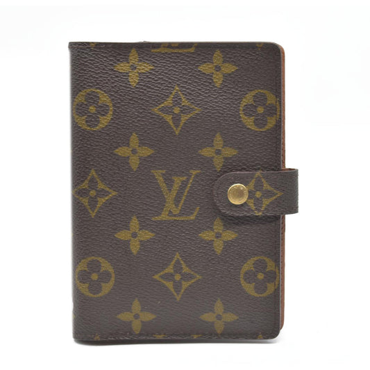 $505 Louis Vuitton Monogram Agenda PM Notebook Cover Brown CA1908