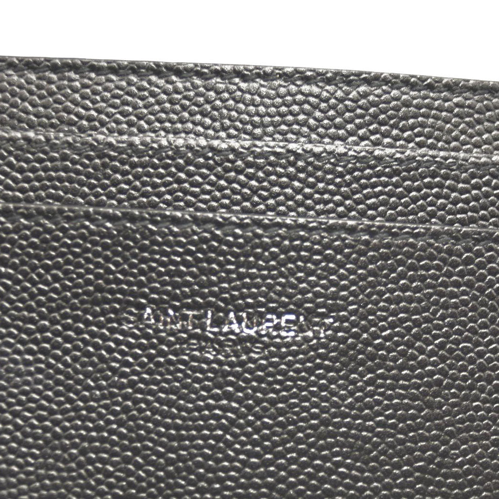 SAINT LAURENT Calfskin Card Case Black